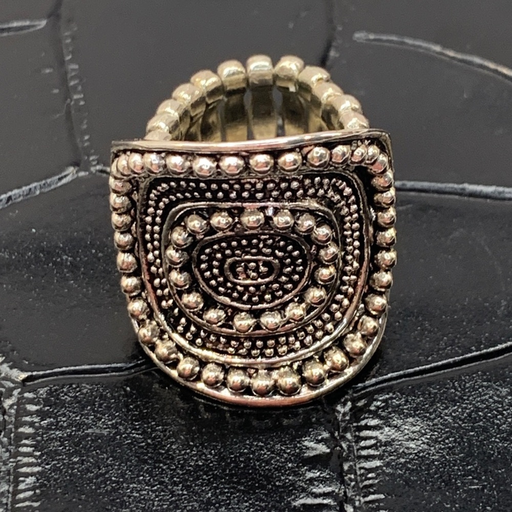 Bohemian Silver Plated Ring